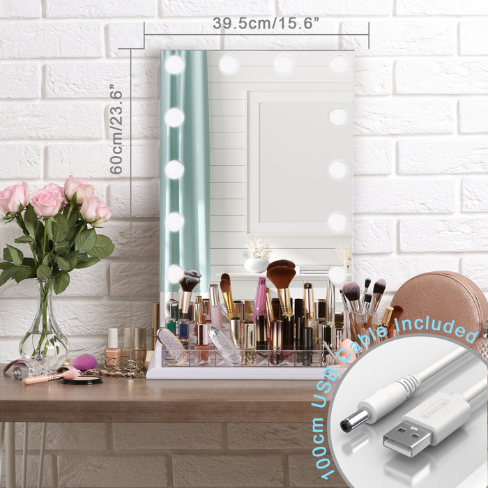 Rosdorf Park Schuler Vanity Hollywood Touch Control Frameless Lighted